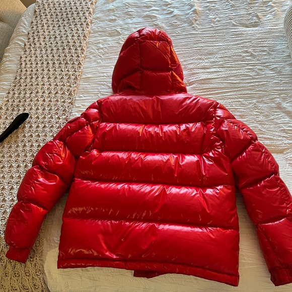 Moncler Coat Mens Size 2 Red worn 2x - Picture 4 of 6